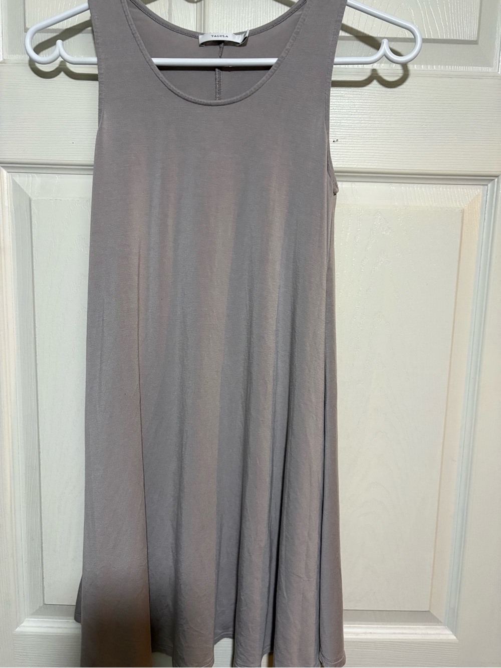 Talula Taupe A-Line Tank Mini Dress